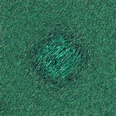 Ortasında dairesel bir delik olan yeşil bir alan.