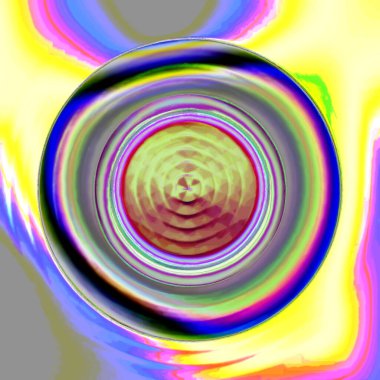 Dairesel şekilli renkli bir girdap.