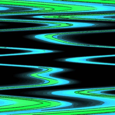 Siyah arkaplanda yeşil ve mavi dalga deseni