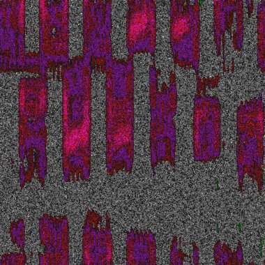 Gri arkaplanda kırmızı ve mor şekiller.