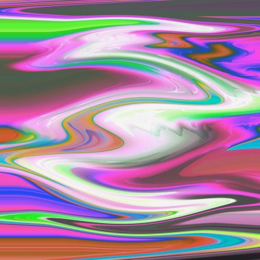 Kırmızı, yeşil ve mavi arkaplanı olan soyut renkli bir tablo.