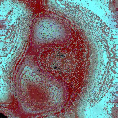 Kırmızı ve beyaz bir insan resmi.