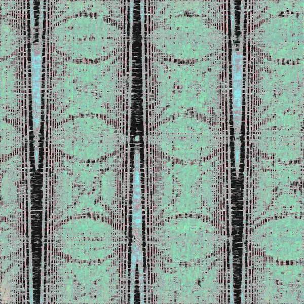 Siyah çizgili, yeşil çizgili bir desen.