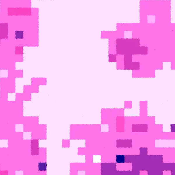 a pink pixel pattern with a white background
