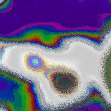 Mavi burunlu beyaz bir atın dijital tablosu.