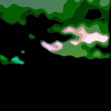 Hawaii adasının haritası.