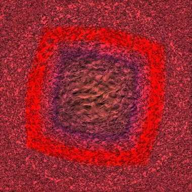 Kırmızı merkezli kırmızı bir daire.