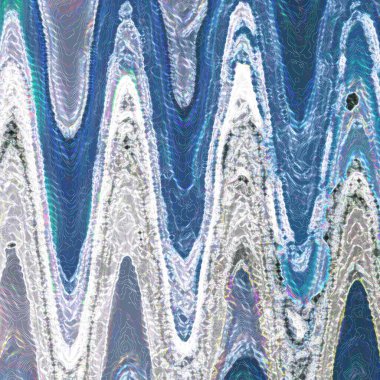 Dalgalı mavi ve beyaz bir tablo.