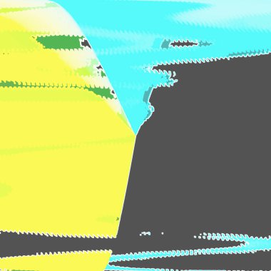 Sarı bir sörf tahtası plajın tepesinde duruyor.