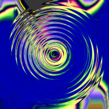 Mavi arkaplanı olan dairesel bir nesne