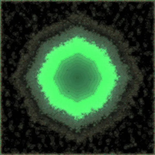 Siyah arkaplanda yeşil dairesel bir nesne
