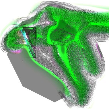 fantezi kaotik renkli fraktal desen. Soyut fraktal şekiller. 3d resimleme arkaplanı veya duvar kağıdı oluşturuluyor.