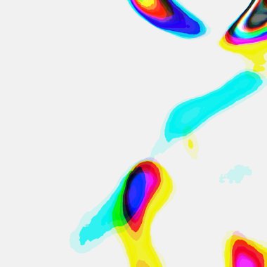 Sıvı damlalı renkli ve soyut yaratıcı çizimler