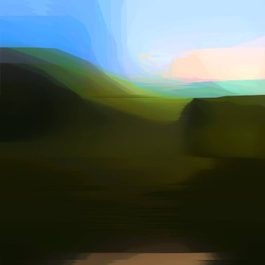 suluboya resim, doğa manzarası