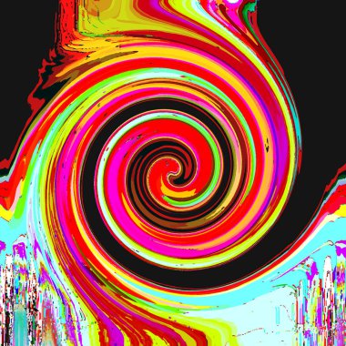 Soyut spiral. çok renkli desen.