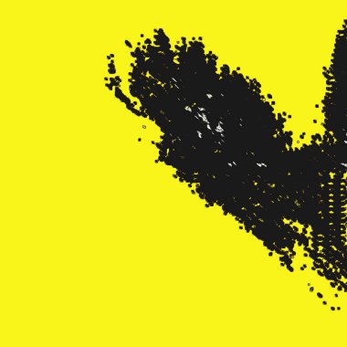 Siyah boya fırça darbesi