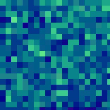 Mavi piksel mozaiği. Tasarımınız için vektör illüstrasyonu