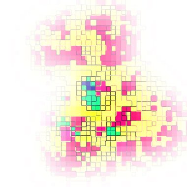 Kareler ile soyut vektör arkaplanı