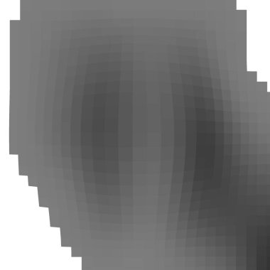 Parazit nedeniyle, çemberler atom benzeri, bulanık ve kareler loş gri, gri ve beyaz şekiller