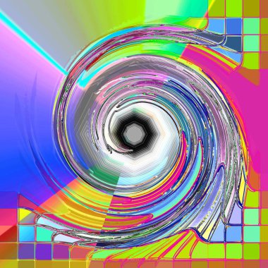 gökkuşağı rengi fraktal arkaplan