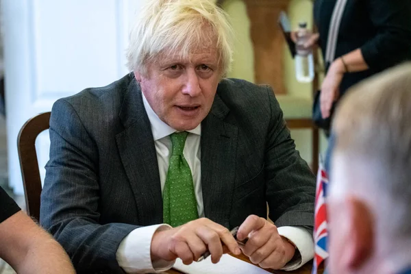 Lviv Ukraine September 2023 Besök Förre Brittiske Premiärministern Boris Johnson — Stockfoto