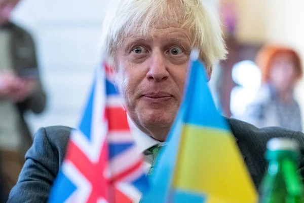 Lviv Ukraine September 2023 Visit Former British Prime Minister Boris — 图库照片