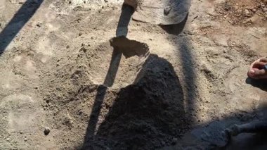 Binalar için çimento ve kum karışımı.