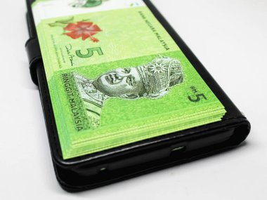 Kopya beş Malezya ringgit izole beyaz