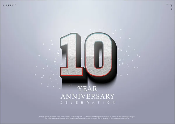 10周年庆祝横幅 设计溢价向量 — 图库矢量图片