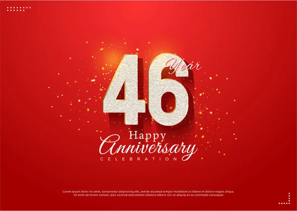 46Th Anniversary Floating Numbers Illustration Vector Premium Design — Stock Vector