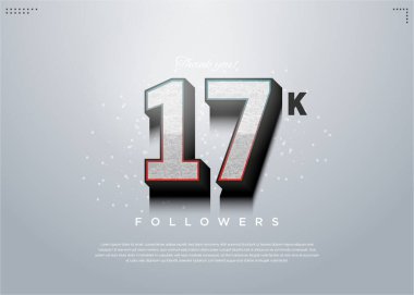 Büyük 3 boyutlu 17 bin takipçi pankartı.