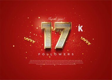 Şık sayılar ve renk kavramına sahip 17 bin takipçinin kutlaması.