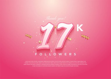 17 k takipçileri için pembe renk konsepti.