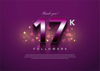 Açık ve pürüzsüz sayı gölgeleme ile 17 bin takipçi.