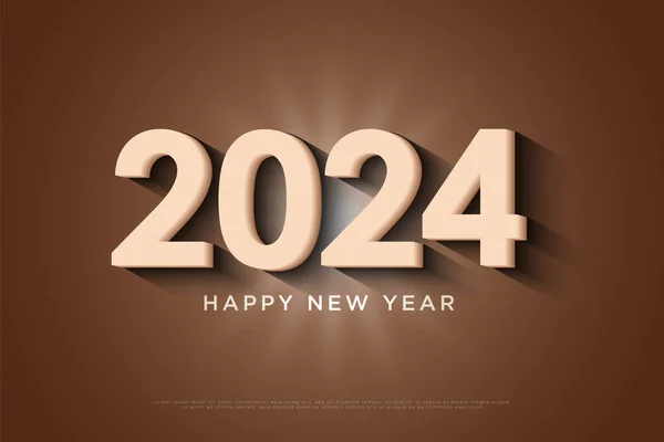 Sternförmiger Heller Hintergrund Für Ein Neujahrsplakat 2024 — Stockvektor