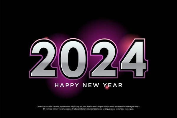Světelný Efekt Koule Pozadí Pro Nový Rok 2024 Banner — Stockový vektor