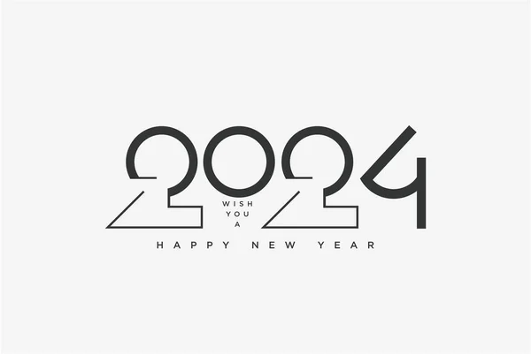 2024 Ano Novo Com Números Únicos Simples 2024 Celebração Ano —  Vetores de Stock