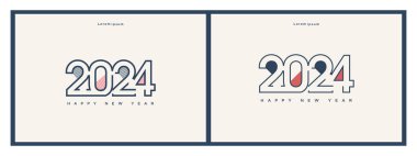 2024 yılbaşı bayrağı için klasik konsept.