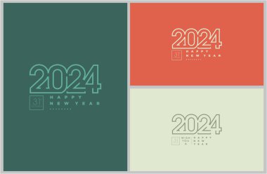 2024 numaralı yeni yıl kutlamaları için klasik renk kavramı.