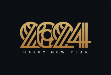 2024 Moda Logosu 2024 Yeni Yıl 2024 Mutlu Yeni Yıl Tasarımı. kapak, günlük, kart ve pankart için.