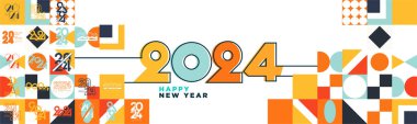 2024 yeni yıl numaraları logo metin tasarımı büyük set. 2024 numara tasarım şablonu. 2024 yeni yıl sembolü. yaratıcı etiket vektörü.