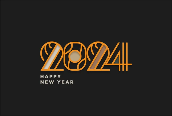 2023 Logo Design Modern Orange Line Art Christmas New Year — Stock Vector