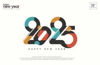 Klasik eski moda 2025 yılınız kutlu olsun. Eşsiz ve nadir tasarım konsepti. Konsepti daha çarpıcı yapan eşsiz bir tasarım. 2025 vektör premium tasarımı.