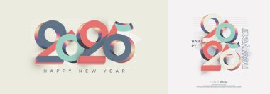 Mutlu yıllar 2025 tasarım tarzı. Klasik bir geçmişe dönüş konseptiyle. Yeni yıl 2025 tasarımı. 2025 takvimi, poster ve parti davetiyesi tasarımı.