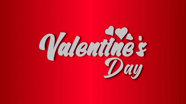 Valentinstag Illustration Mit Herzen Auf Rotem Hintergrund — Stockfoto