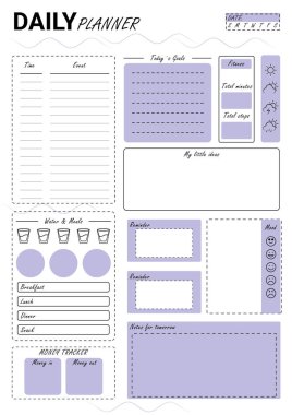 Günlük planlayıcı A4, minimalist planlayıcı, kişiselleştirilmiş günlük planlayıcı, basılabilir günlük planlayıcı. 