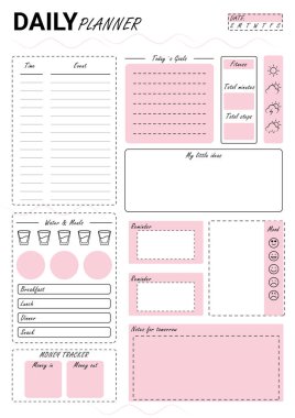 Günlük planlayıcı A4, minimalist planlayıcı, kişiselleştirilmiş günlük planlayıcı, basılabilir günlük planlayıcı. 