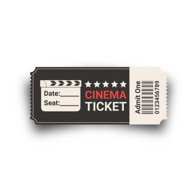 Sinema, tiyatro, etkinlik, festival, kumarhane, konser için vektör illüstrasyon şablonu.