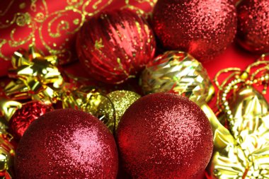 Noel topları dekoratif arka plan