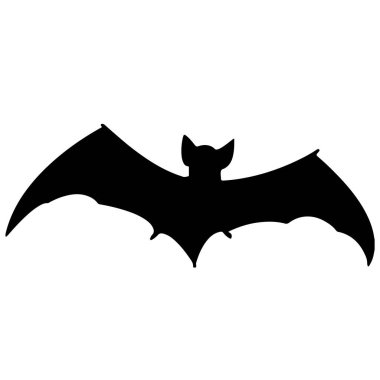 Bat black silhouette vector